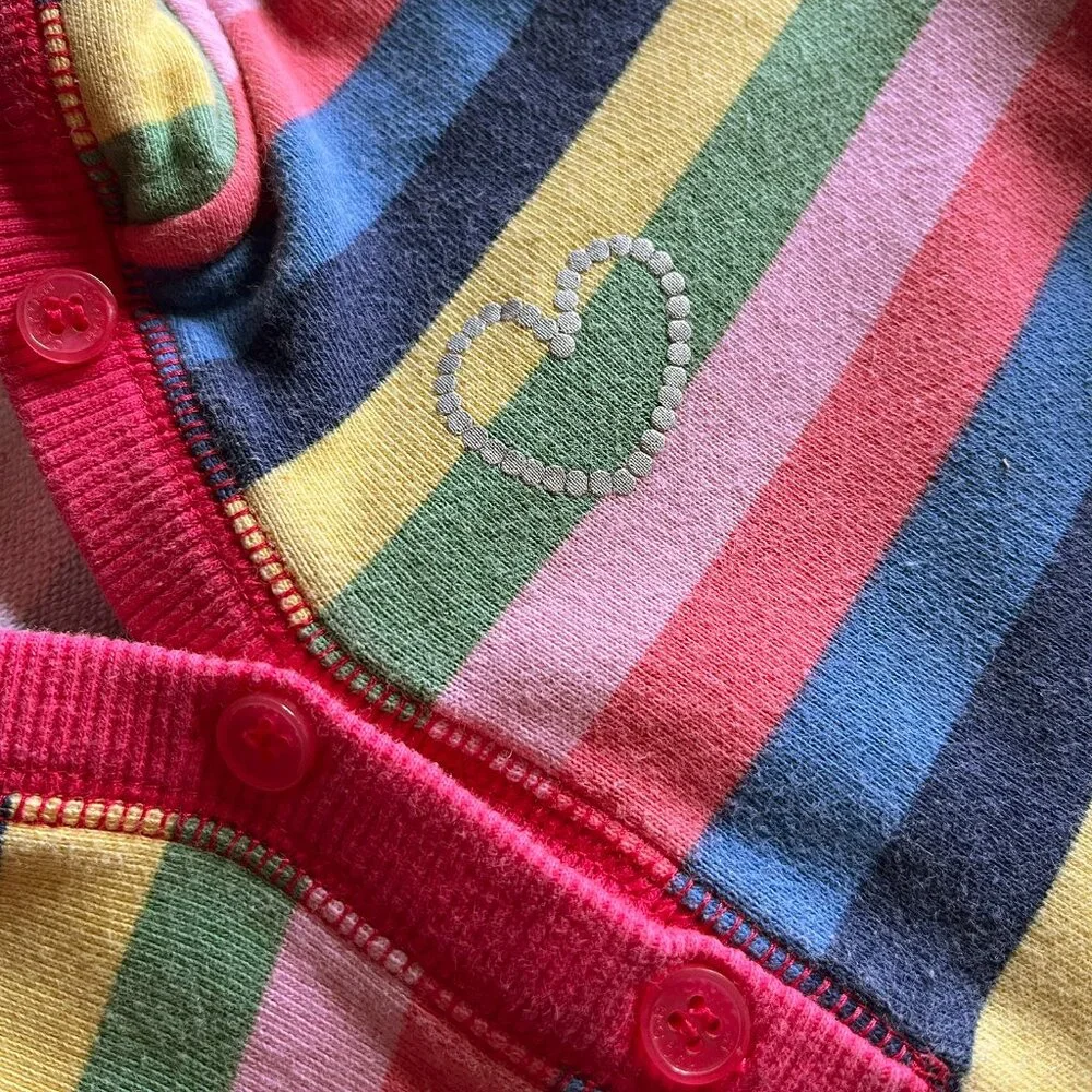 OshKosh rainbow stripe hooded dress 10